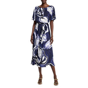 Nic+Zoe Women Watercolor Vines Jeni Dress Multi Size XS